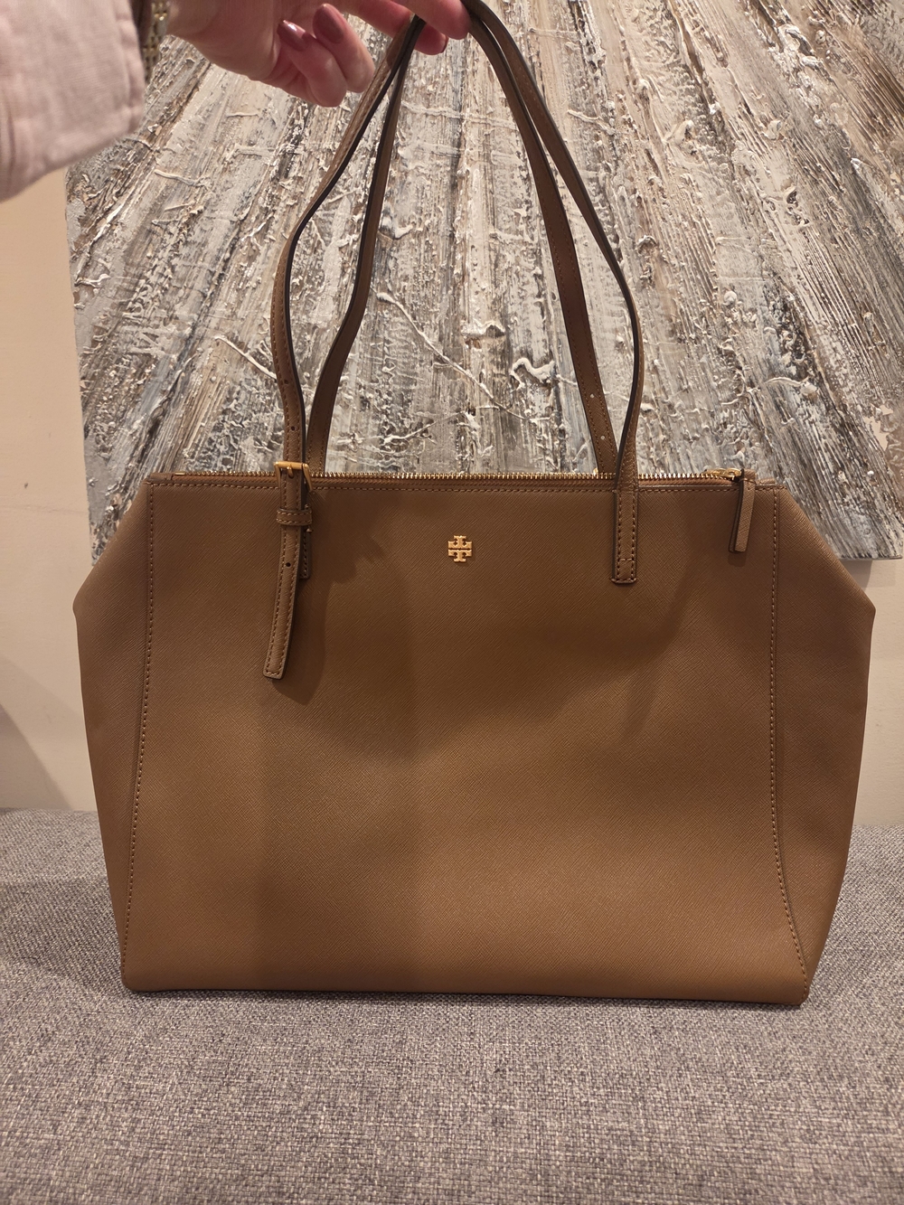 Tory Burch Tan Leather Tote Bag